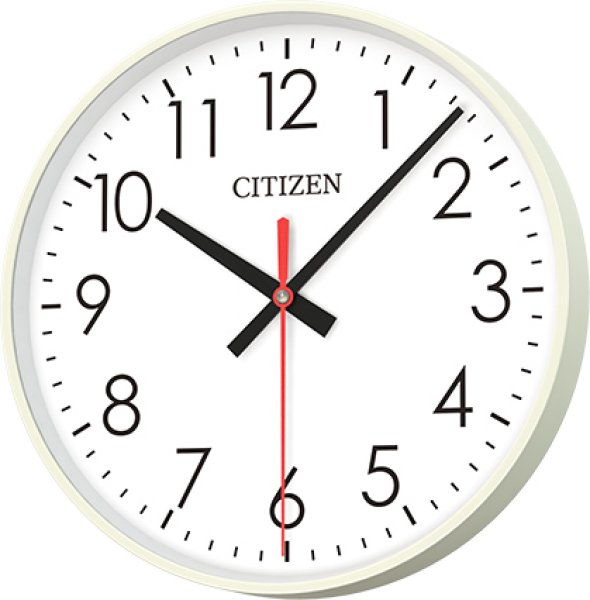 画像1: シチズン 子時計 壁掛子時計 設備時計 ＡＣ電源 屋内用 丸型 秒針付き３１０mm (1)