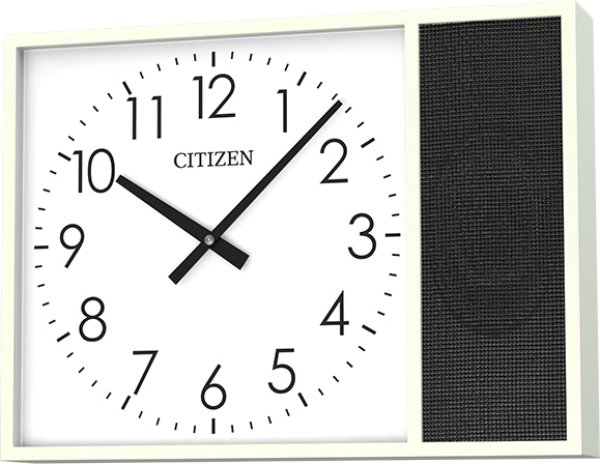 画像1: シチズン スピーカー 子時計 壁掛子時計 非常警報設備の放送設備認定 学校時計 (1)